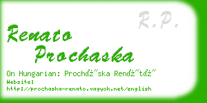 renato prochaska business card